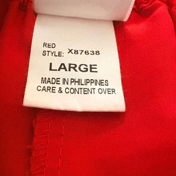 Natori Pajama Set | Women’s Size L | Red Floral Asian-Inspired Print - Picture 6 of 7